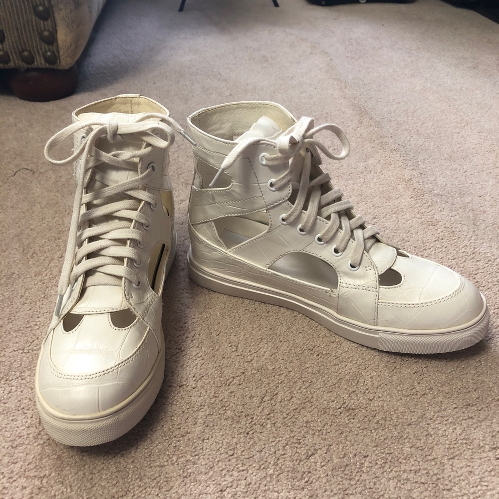 Topshop White Cutout Shoes